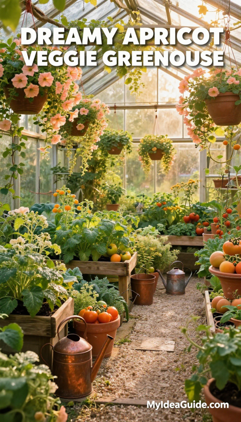 Fairy Tale Greenhouse Veggie Oasis with Hanging Baskets